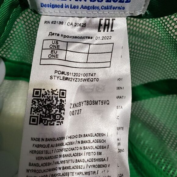 Guess Originals x J Balvin Amor Collection Green & White Unisex Trucker Hat NWT - Picture 7 of 8